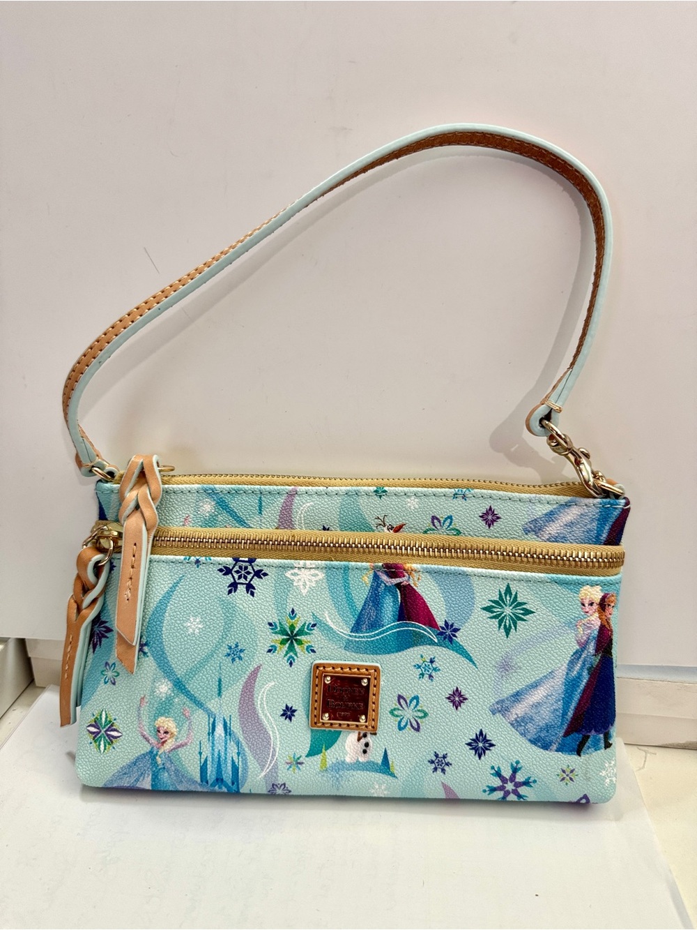 Dooney & Bourke Light Blue Disney Frozen Wristlet Parks exclusive